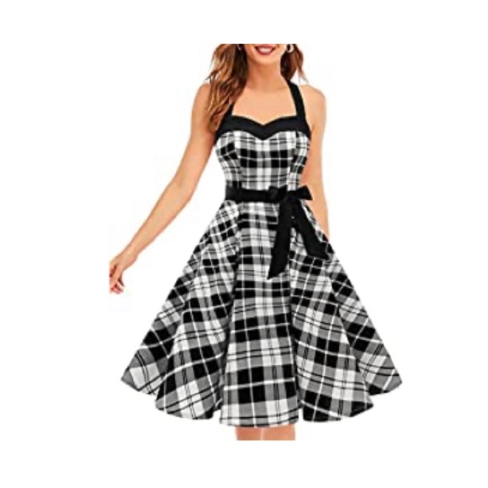 1950's Halter Dress Corset Back